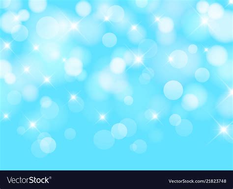 Abstract Blurred Blue Sky Background With Bokeh Vector Image