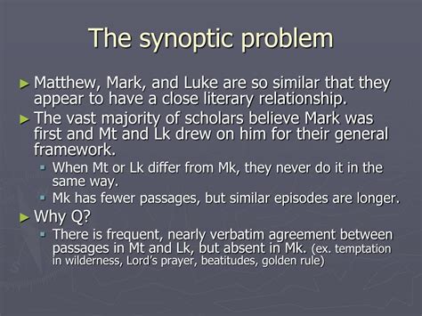 Ppt The Formation Of The Synoptic Gospels Powerpoint Presentation