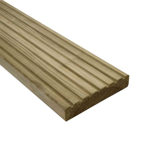 Redwood Dressed Green Treated Decking Pefc 28 X 145mm Thornbridge