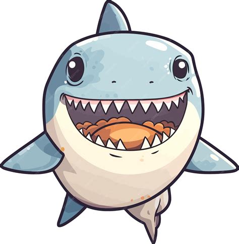 Premium Vector Vector Cute Shark Fish Cartoon
