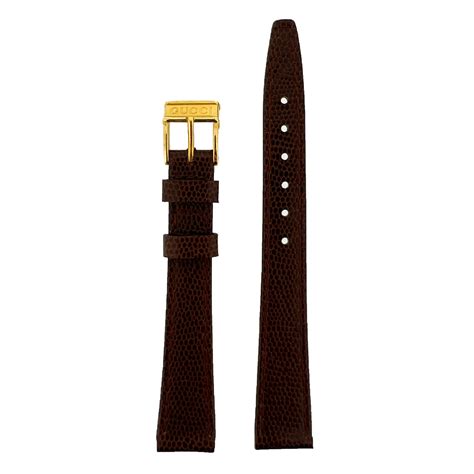 Gucci Watch Band 13mm Brown Models 2200l 3000l Genuine Lizard Replacement Strap