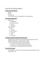 Financial Accounting Chapter 1 Docx Financial Accounting Chapter 1