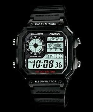 Jual Casio Standard Original Jam Tangan Pria Hitam Karet AE