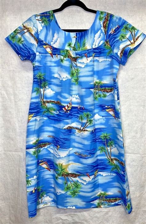 Blue Vintage Aloha Muumuu Gem