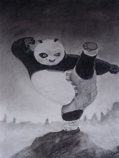 Kung Fu Panda Drawing by Raymond Livingston | Pixels