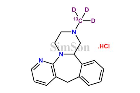 Mirtazapine 13C D3 Hydrochloride CAS No NA Simson Pharma Limited