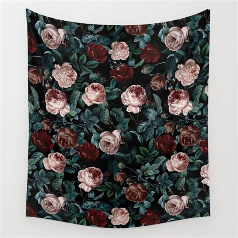 Exotic Garden Night Xv Wall Hanging Tapestry By Burcu Korkmazyurek