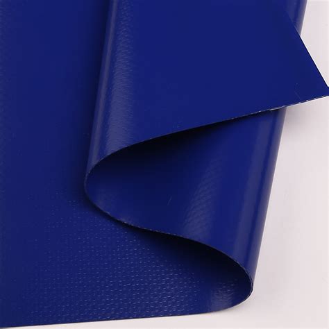 Blue 900GSM PVC Coated Tarpaulin Fabric For Truck Side Curtain China