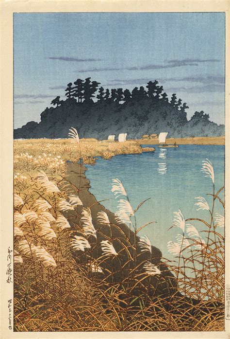 Japanese Art Kawase Hasui 1883 1957 Late Autumn In Etsy Japanese Art