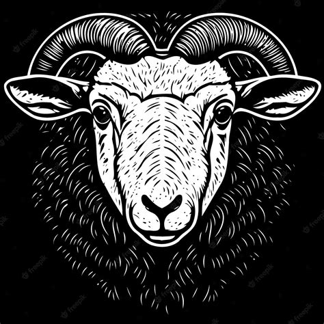 Premium Vector | Animal mammal sheep head