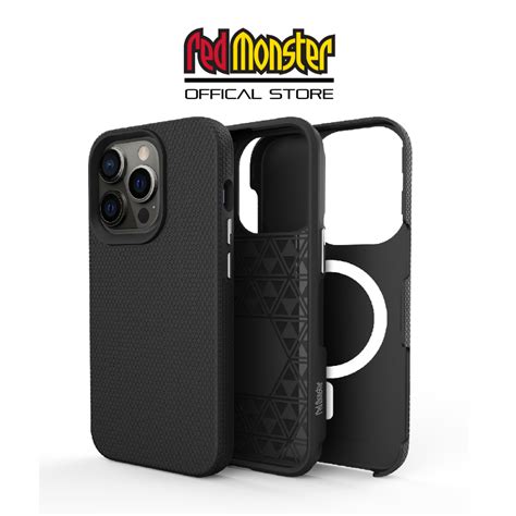 Red Monster Case For Iphone Pro Max Pro Hybrid Mag Black