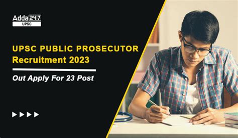 Upsc Public Prosecutor Recruitment 2023 Out Apply For 23 Post