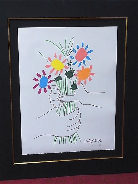 Sold Price Pablo Picasso Signed Mains Aux Fleurs Paris Hands And