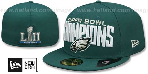 Philadelphia Eagles SUPER BOWL LII CHAMPIONS Green Fitted Hat