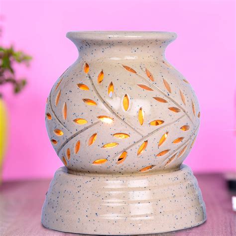 Lyallpur Stores Ceramic Electric Aroma Diffuser Matki Shape Oil Burner