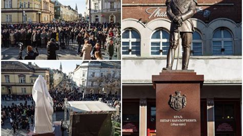 Otkriven spomenik kralju Petru Prvom Karađorđeviću FOTO Subotica