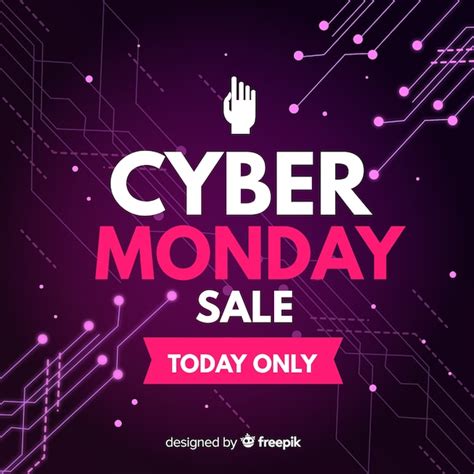 Free Vector Cyber Monday Sale Background Neon Style