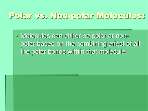 Ppt Polar And Non Polar Molecules Powerpoint Presentation Free Download Id 3526668