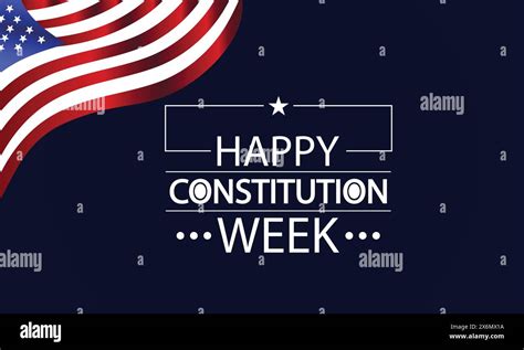 Celebrating Constitution Week A Patriotic American Flag Illustration