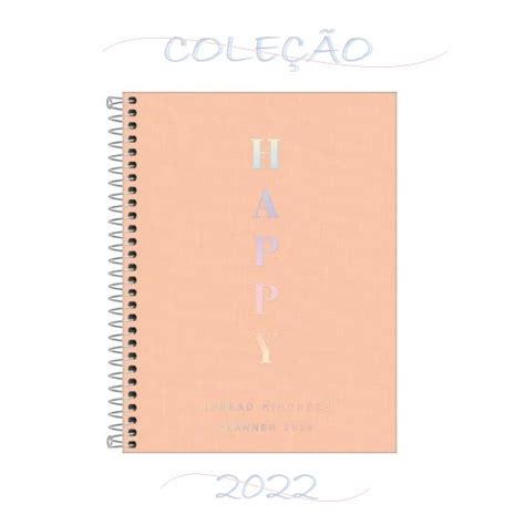 Agenda Espiral Planner Happy Coral M Tilibra Escorrega O Pre O