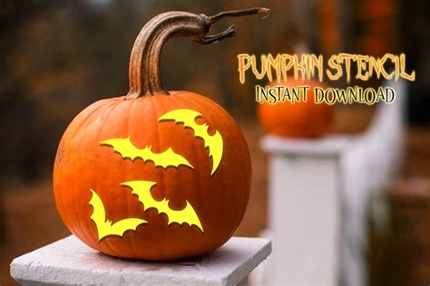 Bat Stencil, Printable Pumpkin Stencil, Pumpkin Bat, Pumpkin Carving ...