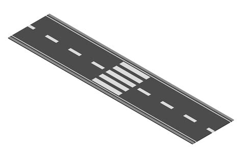 Premium Vector Isometric Road Element For Highway City Street Map