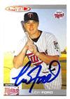 Lew Ford Autographed Baseball Card Minnesota Twins FT 2004 Topps