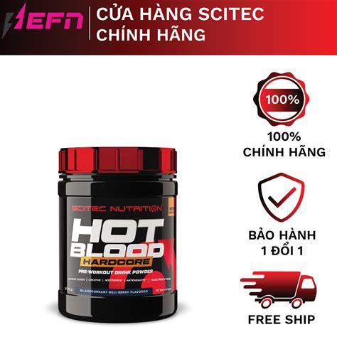 PRE WORKOUT Scitec Hot Blood Hardcore Sản Phẩm Dùng Trước Tập G Lần Dùng Shopee Việt Nam