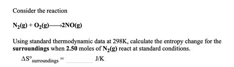 Solved Consider The Reaction 2co G 2no G →2c02 G