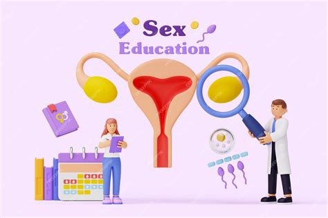 Premium Psd Sex Education Character Composition