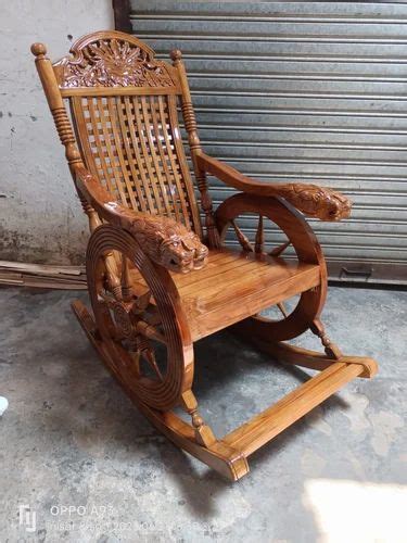 Wooden Teak Wood Rocking Chair Without Cushion At In Saharanpur