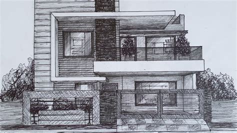 1 Point Perspective House Drawing