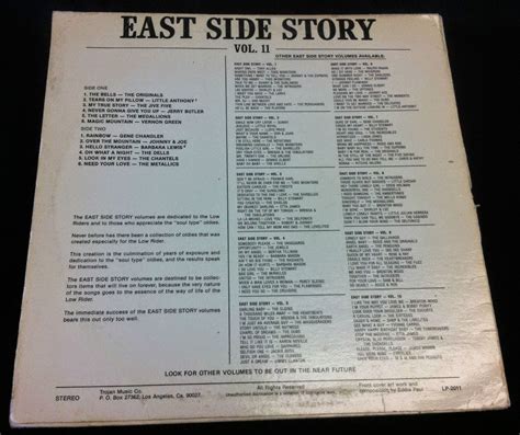 Nostalgia On Wheels East Side Story Vol 7 12 Og Low Rider Oldies