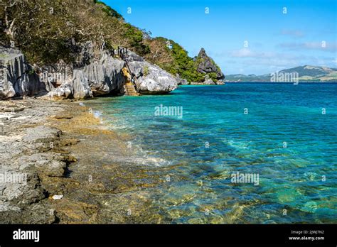 Beach At Sawa I Lau Limestone Caves Made Famous By Movie Blue Lagoon