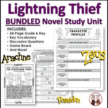 The Lightning Thief Novel Study Bundle By Wise Guys Tpt