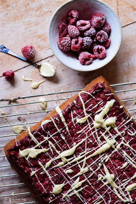 Raspberry And White Chocolate Traybake Cake Recipe Chocolate