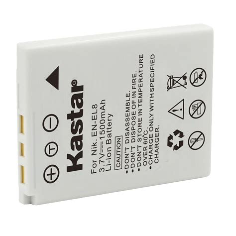 Kastar Replacement Battery Pack For Nikon EN EL8 MH 62 Nikon Coolpix