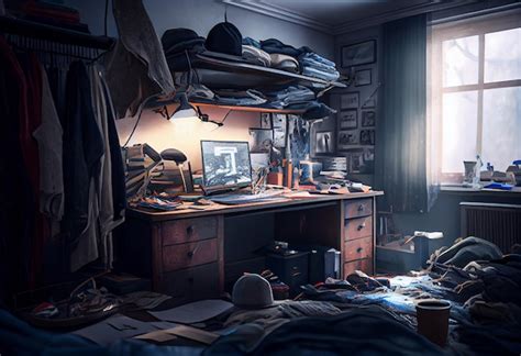Premium Photo Messy Room After Robbery