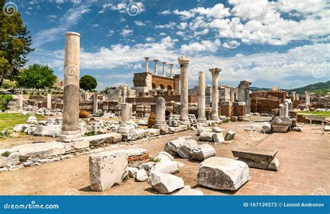 Ruins Of The St John Basilica At Ephesus In Turkey Stock Image Image