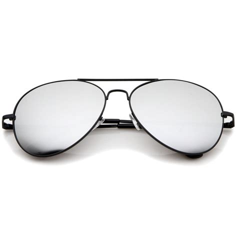 Military Classic Mirrored Metal Aviator Sunglasses Zerouv