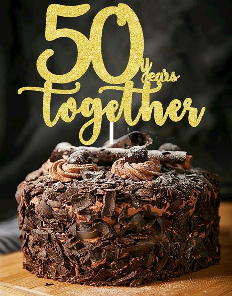 Veegood 50 Years Together Golden Cake Topper Happy 50th India Ubuy