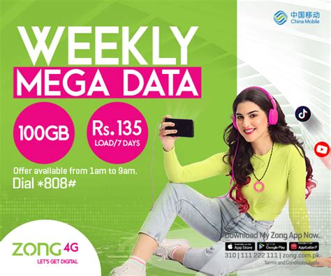 Zong Mega Data Offer Zong Weekly Internet Bundle Zong Internet Packages