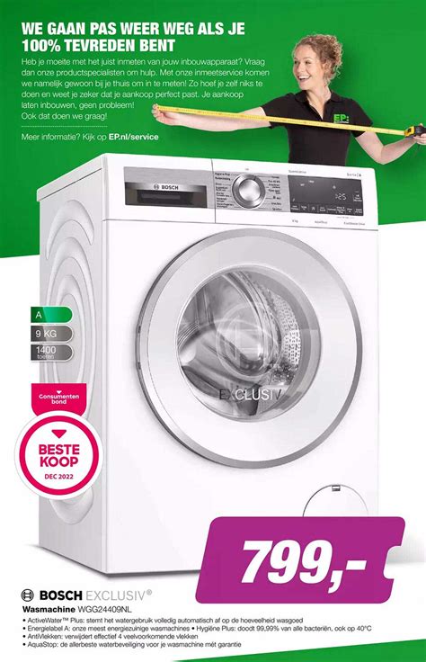 Bosch Wasmachine WGG24409NL Aanbieding Bij EP 1Folders Nl