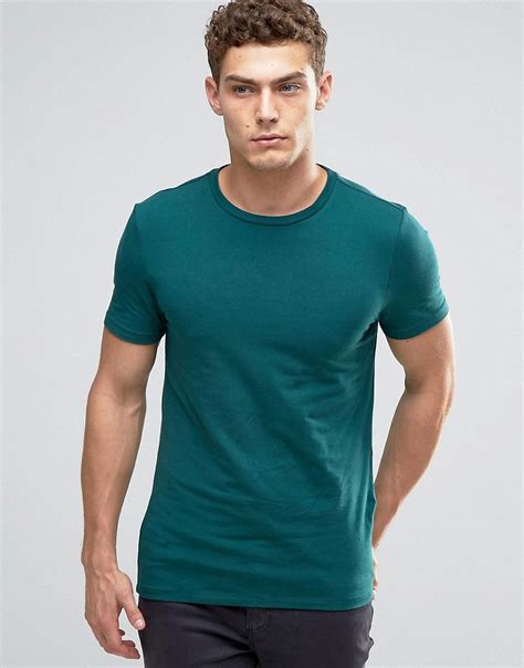 Image 1 Of Asos Muscle T Shirt With Crew Neck In Green Футболки Майка Выкройки