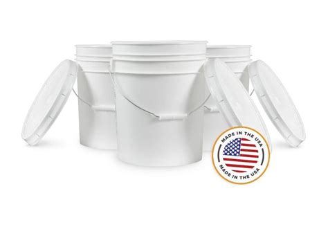 Six X Gallon Food Grade Buckets Lids Fermenters Grain Storage