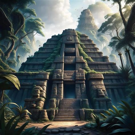 Premium Ai Image Mayan Temple In The Jungle