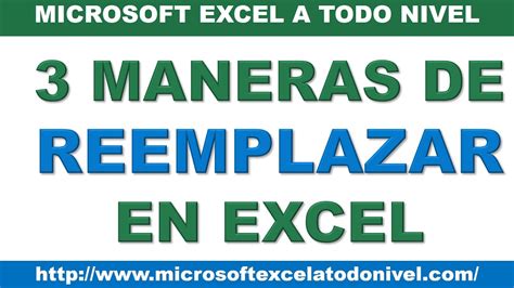 Tips Y Trucos De Excel 3 Formas De Reemplazar En Excel YouTube