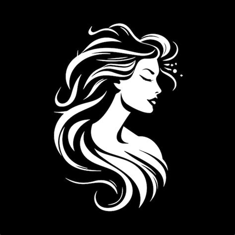 Premium Vector | Woman face black vector for logo design