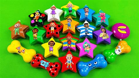 Rainbow Slime Finding Pinkfong Numberblocks In Star Bone Clay