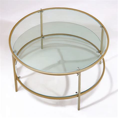 Latitude Run Adreanne 2 Tier Round Glass Coffee Table For Living Room Wayfairie